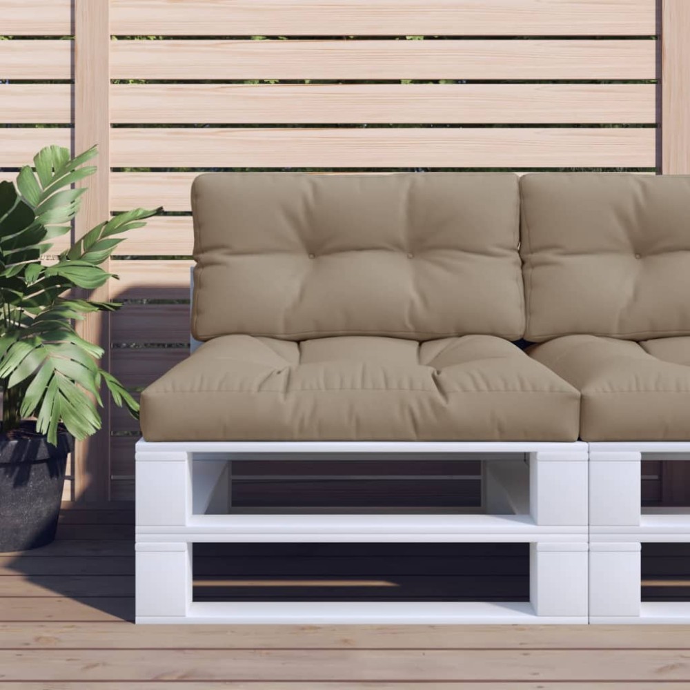 vidaXL Perne de paleți, 2 buc., gri taupe, material textil
