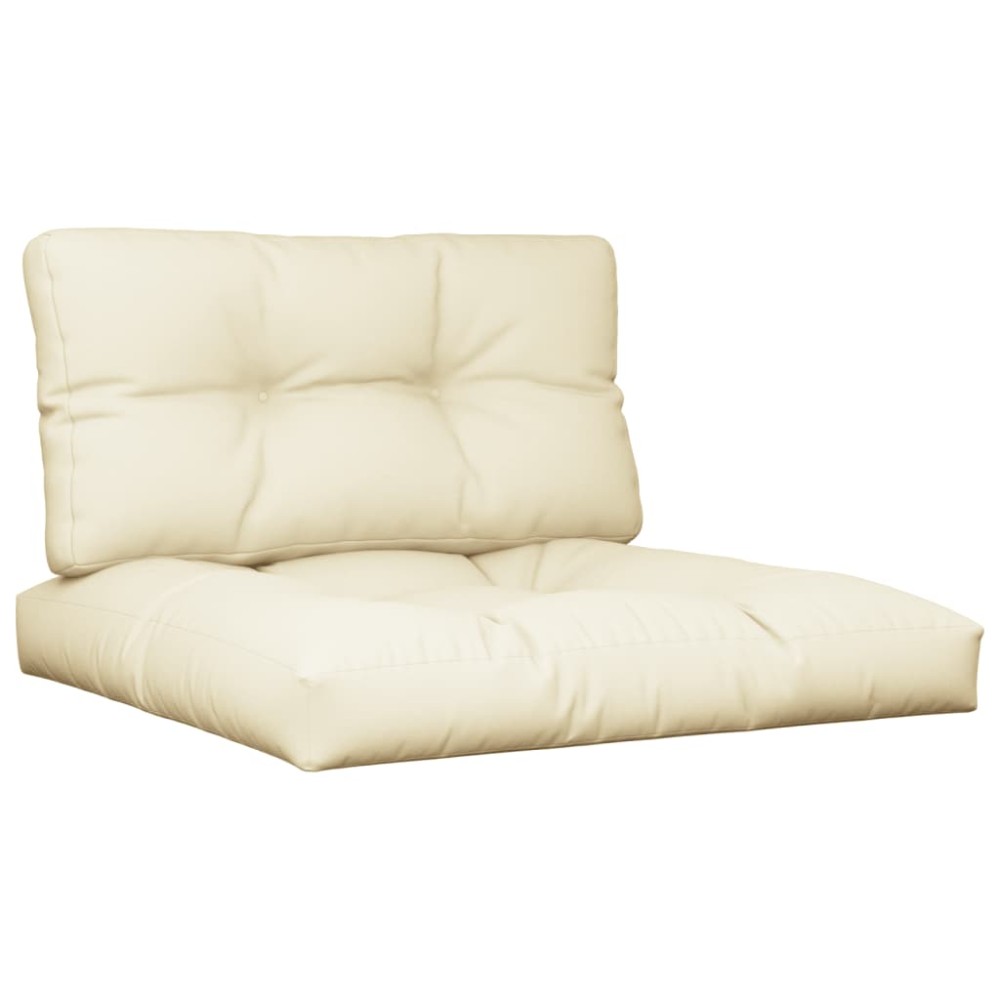 vidaXL Perne de paleți, 2 buc., crem, material textil