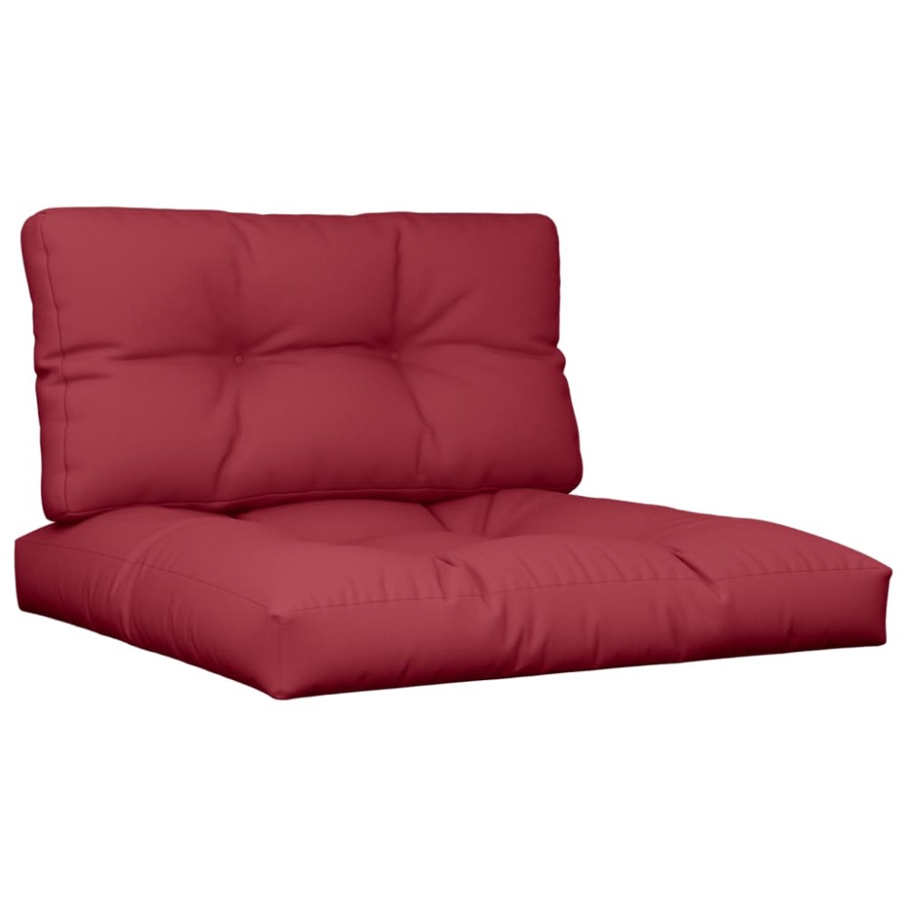 vidaXL Perne de paleți, 2 buc., roșu vin, material textil
