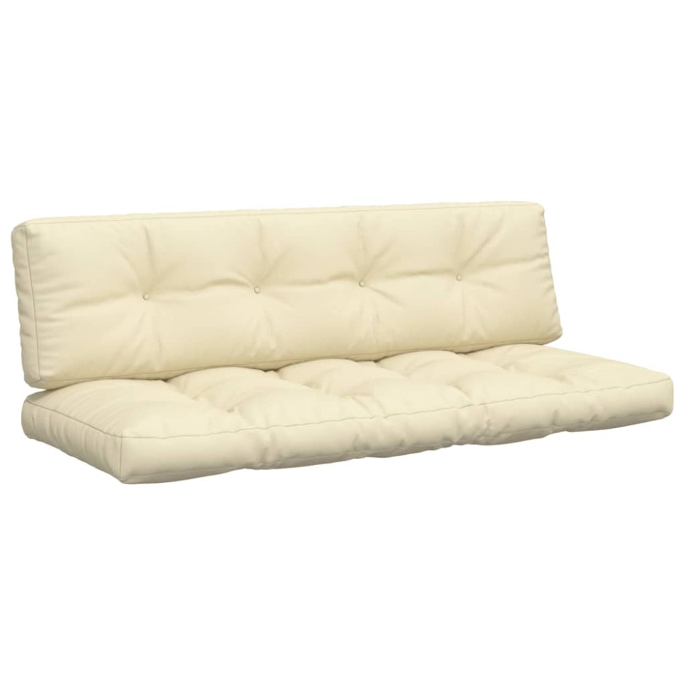 vidaXL Perne de paleți, 2 buc., crem, material textil