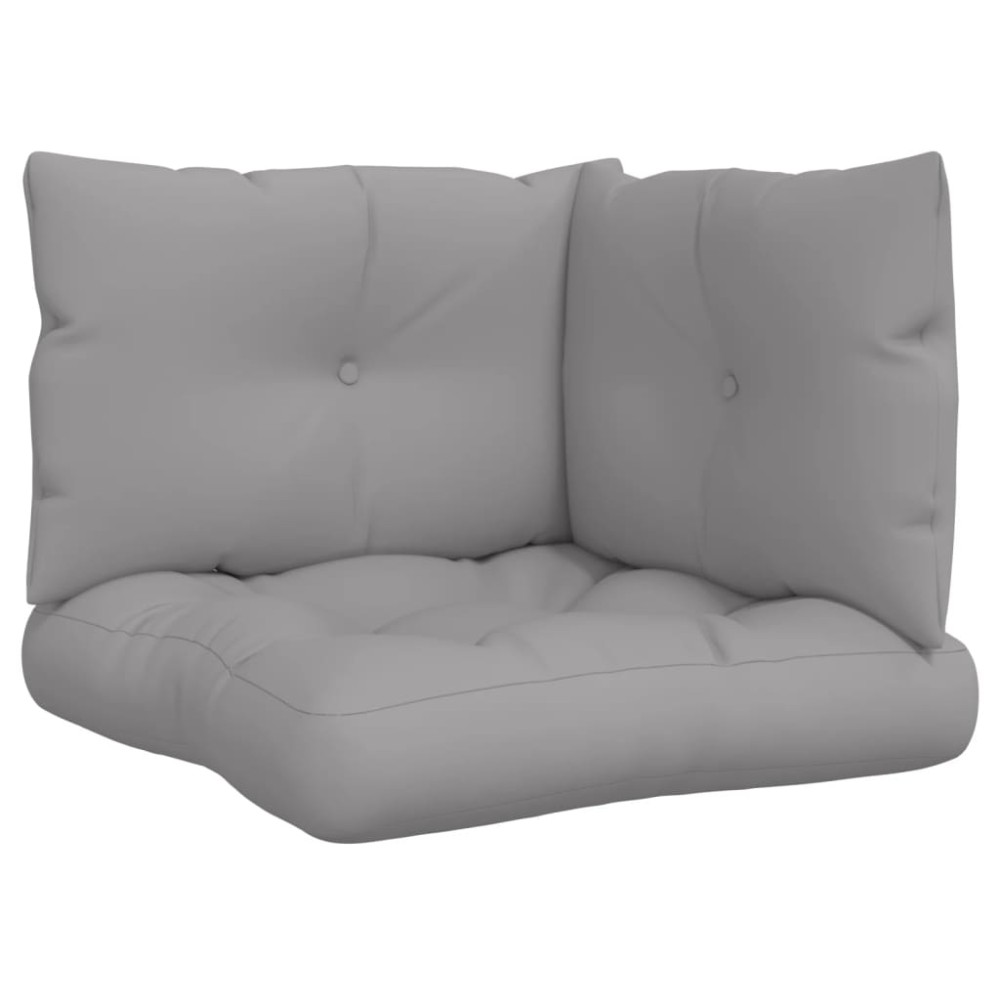 vidaXL Perne de paleți, 3 buc., gri, material textil