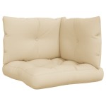 vidaXL Perne de paleți, 3 buc., bej, material textil
