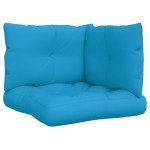 vidaXL Perne de paleți, 3 buc, albastru, material textil