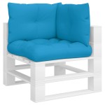 vidaXL Perne de paleți, 3 buc, albastru, material textil