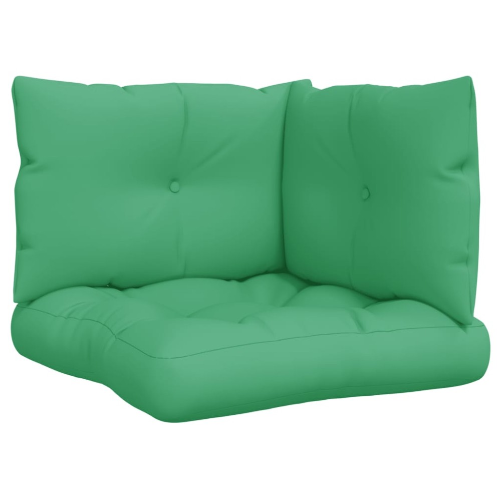 vidaXL Perne de paleți, 3 buc, verde, material textil