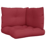 vidaXL Perne de paleți, 3 buc., roșu vin, material textil