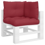 vidaXL Perne de paleți, 3 buc., roșu vin, material textil