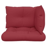 vidaXL Perne de paleți, 3 buc., roșu vin, material textil