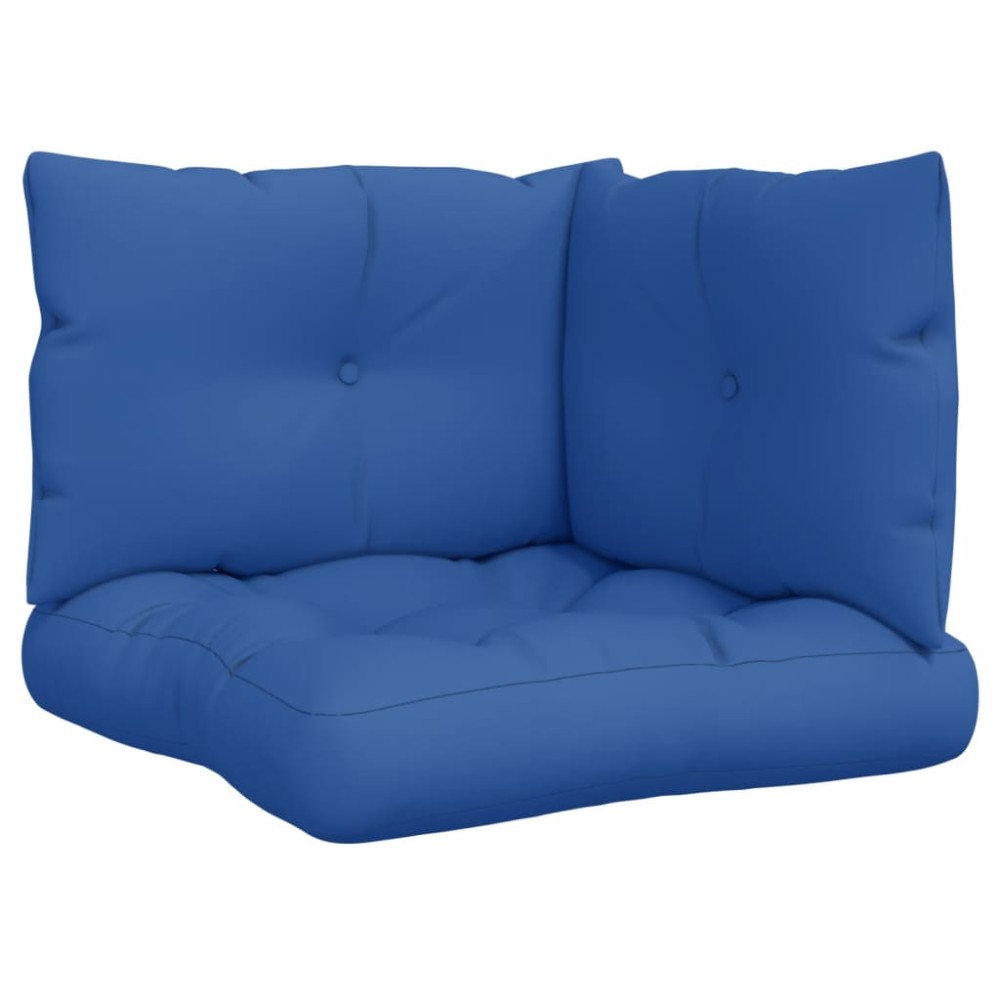 vidaXL Perne de paleți, 3 buc., albastru regal, material textil