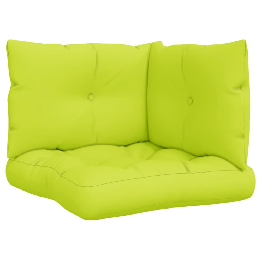 vidaXL Perne de paleți, 3 buc, verde aprins, material textil