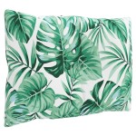 vidaXL Perne de paleți, 3 buc., model cu frunze, material textil