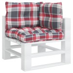 vidaXL Perne pentru paleți, 3 buc., roșu carouri, material textil