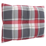 vidaXL Perne pentru paleți, 3 buc., roșu carouri, material textil