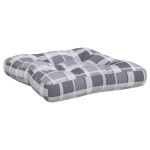 vidaXL Perne de paleți, 3 buc., gri carouri, material textil