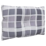 vidaXL Perne de paleți, 3 buc., gri carouri, material textil