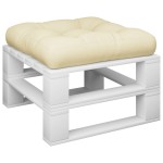 vidaXL Pernă de paleți, crem, 60x61,5x10 cm, material textil vidaXL Pernă de paleți, crem, 60x61,5x10 cm, material textil
