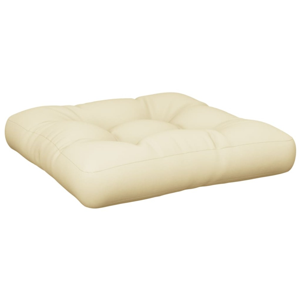 vidaXL Pernă de paleți, crem, 58x58x10 cm, material textil