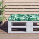 vidaXL Pernă de paleți, model frunze, 58x58x10 cm, material textil vidaXL Pernă de paleți, model frunze, 58x58x10 cm, material textil