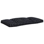 vidaXL Perne pentru paleți, 2 buc, negru, model carouri, textil oxford