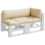 vidaXL Perne de paleți, 3 buc., bej, material textil