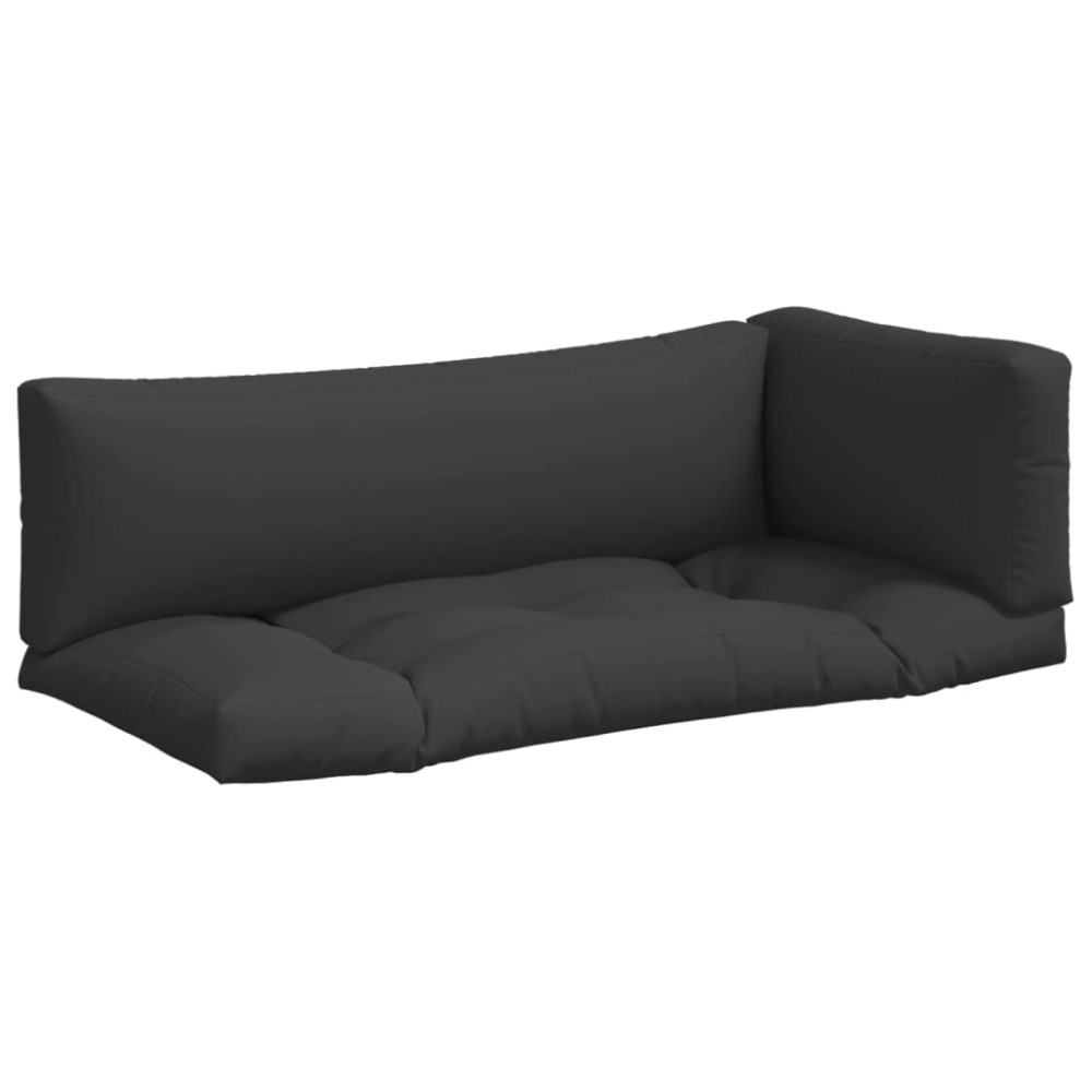 vidaXL Perne de paleți, 3 buc., negru, material textil