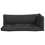 vidaXL Perne de paleți, 3 buc., negru, material textil