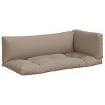 vidaXL Perne de paleți, 3 buc., gri taupe, material textil