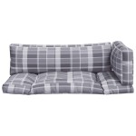 vidaXL Perne pentru paleți, 3 buc. gri carouri