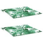 vidaXL Perne de scaun, model frunze, 2 buc., 40x40x3 cm, textil