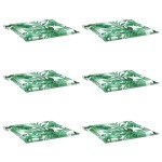 vidaXL Perne de scaun, model frunze, 6 buc., 40x40x4 cm, textil