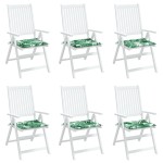 vidaXL Perne de scaun, model frunze, 6 buc., 40x40x4 cm, textil