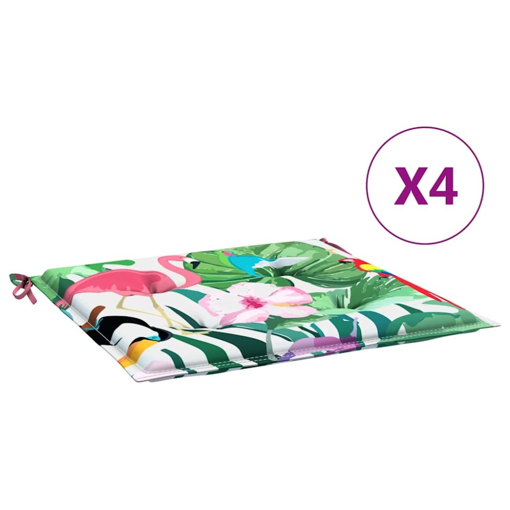 vidaXL Perne scaun de grădină, 4 buc., multicolor, 40x40x4 cm, textil