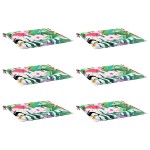 vidaXL Perne scaun de grădină, 6 buc., multicolor, 40x40x4 cm, textil vidaXL Perne scaun de grădină, 6 buc., multicolor, 40x40x4 cm, textil