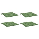 vidaXL Perne de scaun, model frunze, 4 buc., 40x40x4 cm, textil