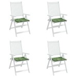vidaXL Perne de scaun, model frunze, 4 buc., 40x40x4 cm, textil