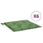 vidaXL Perne de scaun, model frunze, 6 buc., 40x40x4 cm, textil