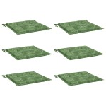 vidaXL Perne de scaun, model frunze, 6 buc., 40x40x4 cm, textil