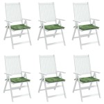 vidaXL Perne de scaun, model frunze, 6 buc., 40x40x4 cm, textil