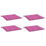 vidaXL Perne scaun de grădină, roz, 4 buc., 40x40x4 cm, textil vidaXL Perne scaun de grădină, roz, 4 buc., 40x40x4 cm, textil