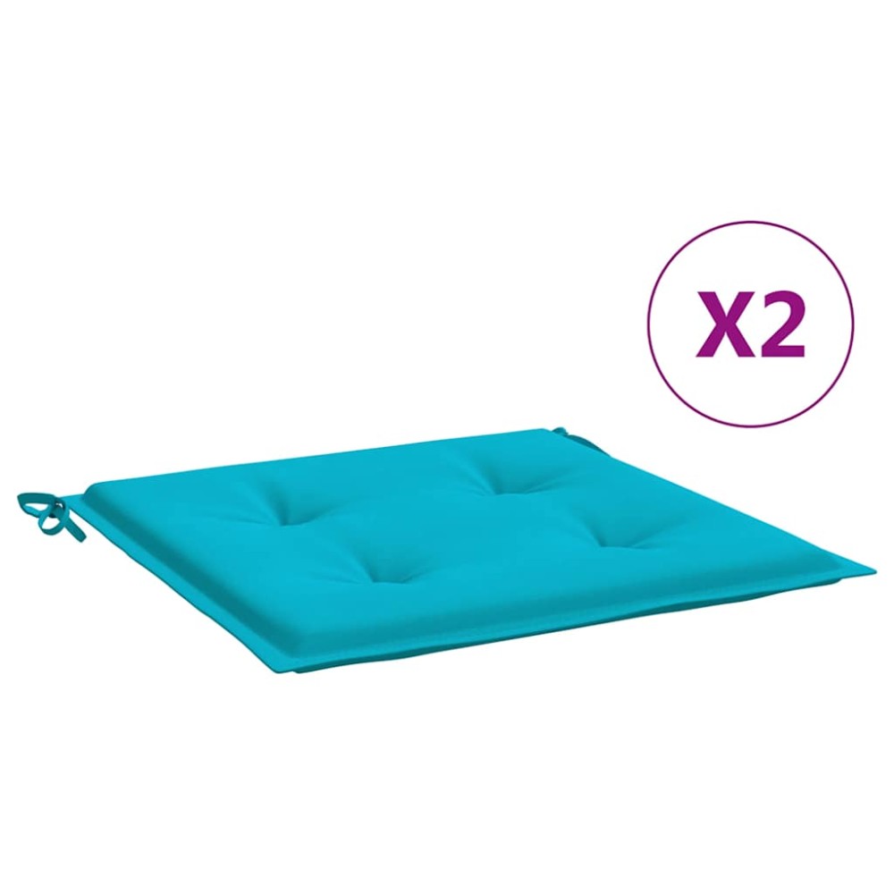 vidaXL Perne de scaun, 2 buc., turcoaz, 40x40x4 cm, textil