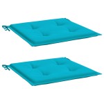 vidaXL Perne de scaun, 2 buc., turcoaz, 40x40x4 cm, textil vidaXL Perne de scaun, 2 buc., turcoaz, 40x40x4 cm, textil