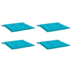 vidaXL Perne scaun de grădină, turcoaz, 4 buc., 40x40x4 cm, textil vidaXL Perne scaun de grădină, turcoaz, 4 buc., 40x40x4 cm, textil