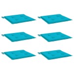 vidaXL Perne scaun de grădină, turcoaz, 6 buc., 40x40x4 cm, textil vidaXL Perne scaun de grădină, turcoaz, 6 buc., 40x40x4 cm, textil