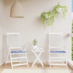vidaXL Perne scaun grădină 2 buc dungi albastru&alb 50x50x4 cm, textil vidaXL Perne scaun grădină 2 buc dungi albastru&alb 50x50x4 cm, textil