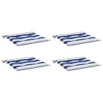 vidaXL Perne scaun grădină 4 buc dungi albastru&alb 50x50x4 cm, textil vidaXL Perne scaun grădină 4 buc dungi albastru&alb 50x50x4 cm, textil
