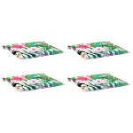 vidaXL Perne scaun de grădină, 4 buc., multicolor, 50x50x4 cm, textil vidaXL Perne scaun de grădină, 4 buc., multicolor, 50x50x4 cm, textil