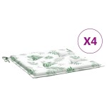 vidaXL Perne de scaun, model frunze, 4 buc., 50x50x3 cm, textil vidaXL Perne de scaun, model frunze, 4 buc., 50x50x3 cm, textil