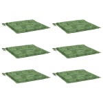 vidaXL Perne de scaun, model frunze, 6 buc., 50x50x4 cm, textil