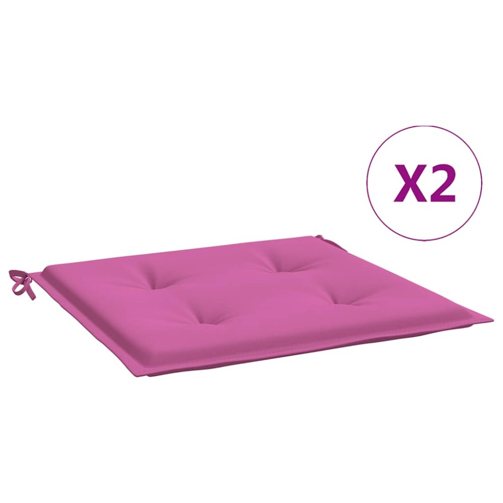 vidaXL Perne pentru scaun, 2 buc., roz, 50x50x4 cm, material textil
