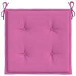 vidaXL Perne scaun grădină, roz, 6 buc., 50x50x4 cm, textil